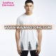 White ripped detail premium short sleeve t shirt