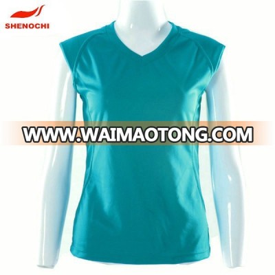 short sleeve blue sports t shirt v collar