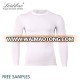 Cream White Fitness Long Sleeves Bodybuilding Wear Compression Tights Shirt Training Jogging Wear