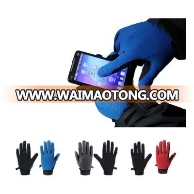 Full finger cellphone screen touching breathable motor bike gloves cycling glove