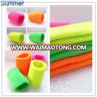 Custom Summer Sport Absorb Sweat Towel Wristband Head Band Terry Cloth Cotton Neon Sweatband