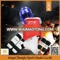 Factory of Taekwondo 5 in 1 set headgear body protector groin arm shin guard