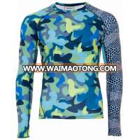 Custom compression mma rash guard lycra sublimation compression shirt