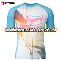 custom sublimation printed compression long sleeve rash guard