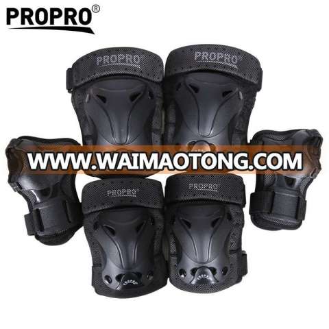 Adult / Children Cycling Roller Skating Knee Elbow Wrist Protective Pads Black